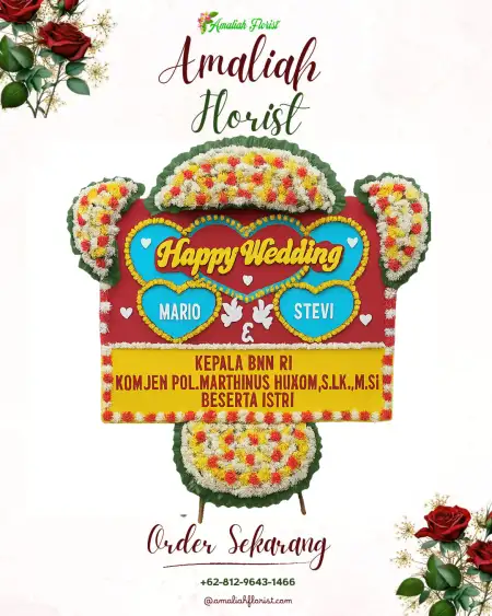 Papan Bunga Pernikahan Langgeng